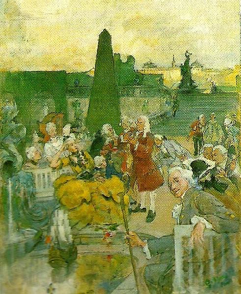Carl Larsson omarbetat forslag till vaggmalningar i nationalmusei nedre trapphall Norge oil painting art